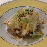 高知県産・メダイの網焼き　乾燥トマト風味　マッシュルームのソテーと卵のピラフのチーズ焼き(横濱元町霧笛楼)