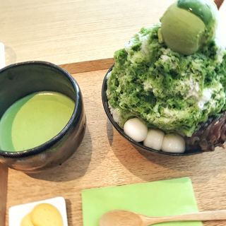 宇治金時 お茶付き(茶庭 然花抄院)