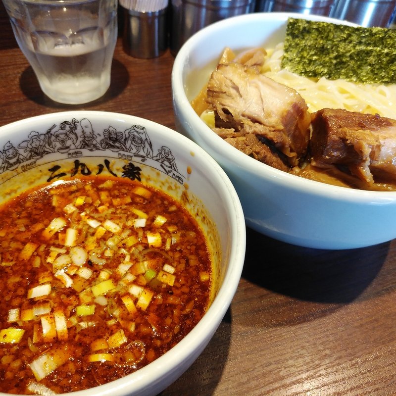 辛つけ麺+角煮トッピング(二九八家 いわせ)