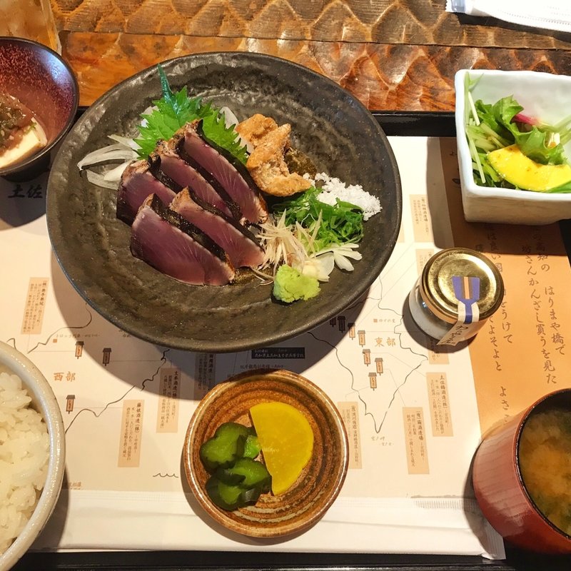 かつお定食(わらやき屋 赤坂)