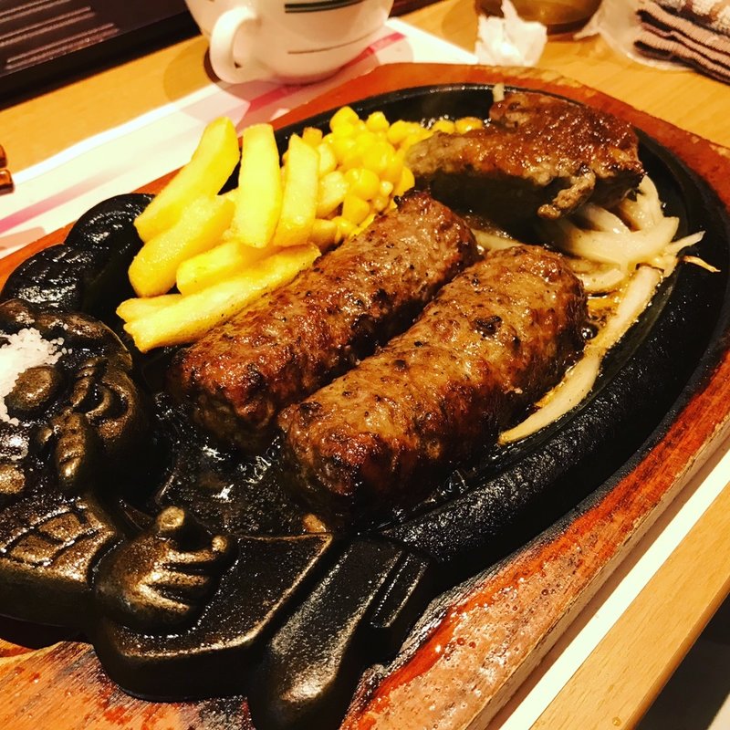 炭焼きブロンコハンバーグセット(ステーキハウス ブロンコビリー伊丹池尻店)