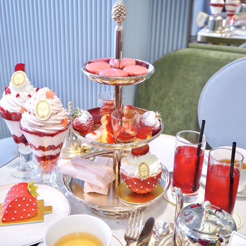 いちご尽くしアフタヌーンティー(ラデュレ京都四条店)