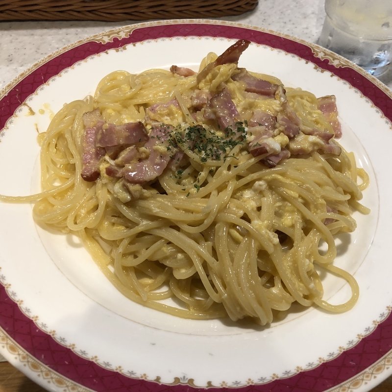 ベーコンとタマゴのスパゲッティ(ハシヤ)