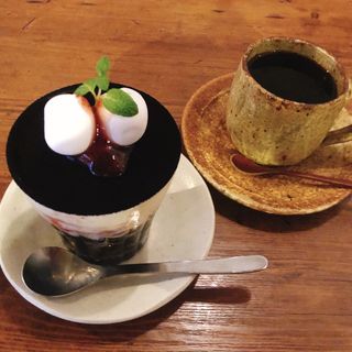 珈琲ゼリーのパフェ(板東珈琲)