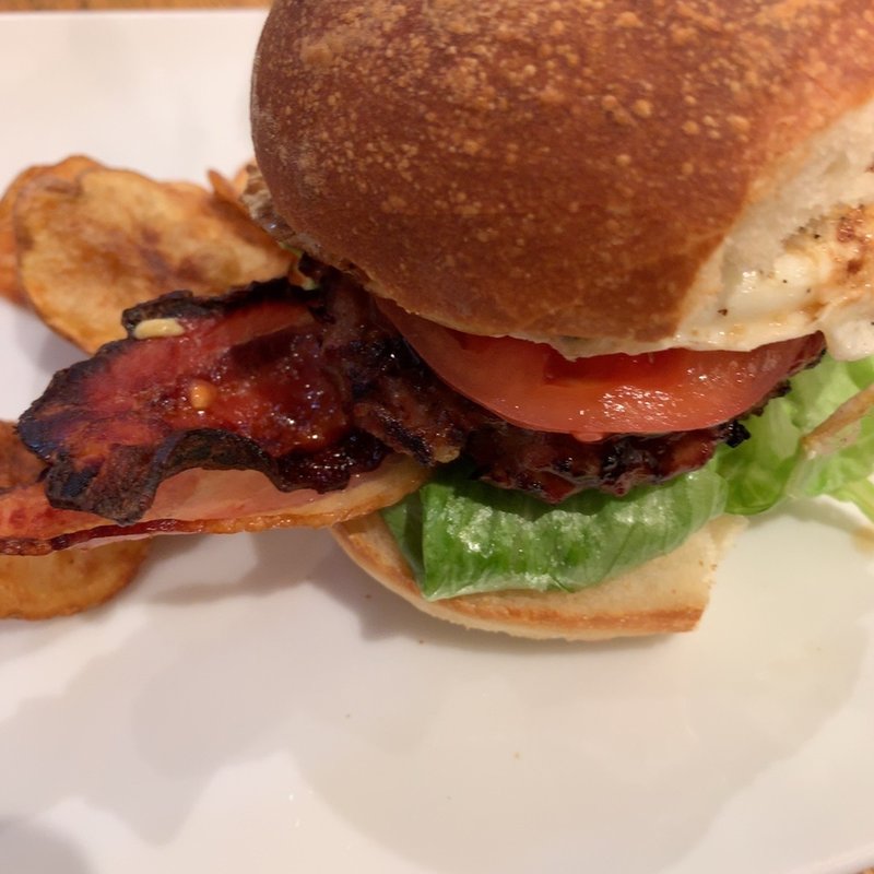 完全放牧肝付豚のハンバーガー(ポークストック)