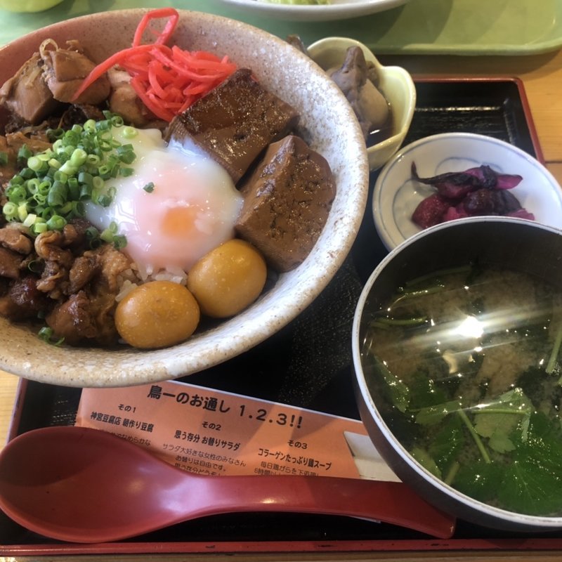 鶏もつ丼(源七商店)