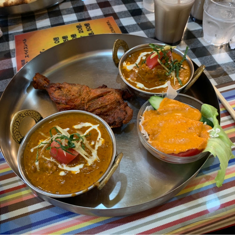 チーズナンセット(インド料理 D·カジャナ 大手門店)