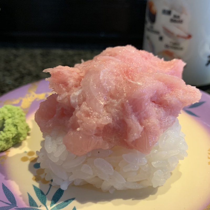 マグロ頭肉握り(日向丸 亀戸店)