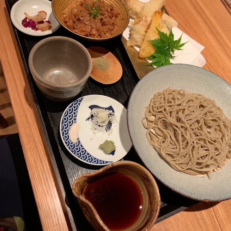 穴子の天せいろと炊き込みご飯(鼓道 豊中店)