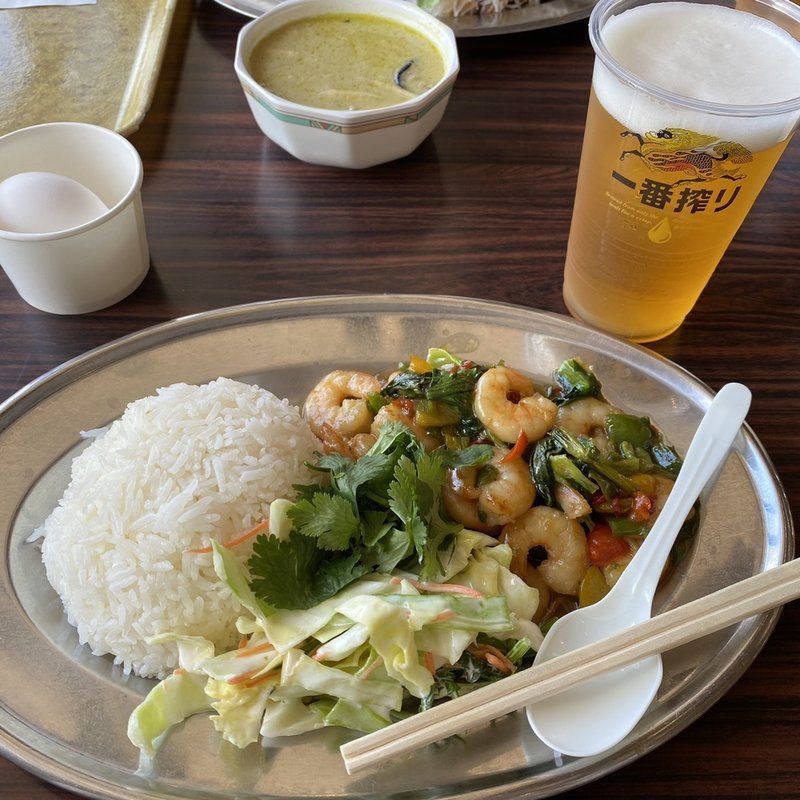 海老のガパオライス(新嘉坡鶏飯 御殿場プレミアムアウトレット)