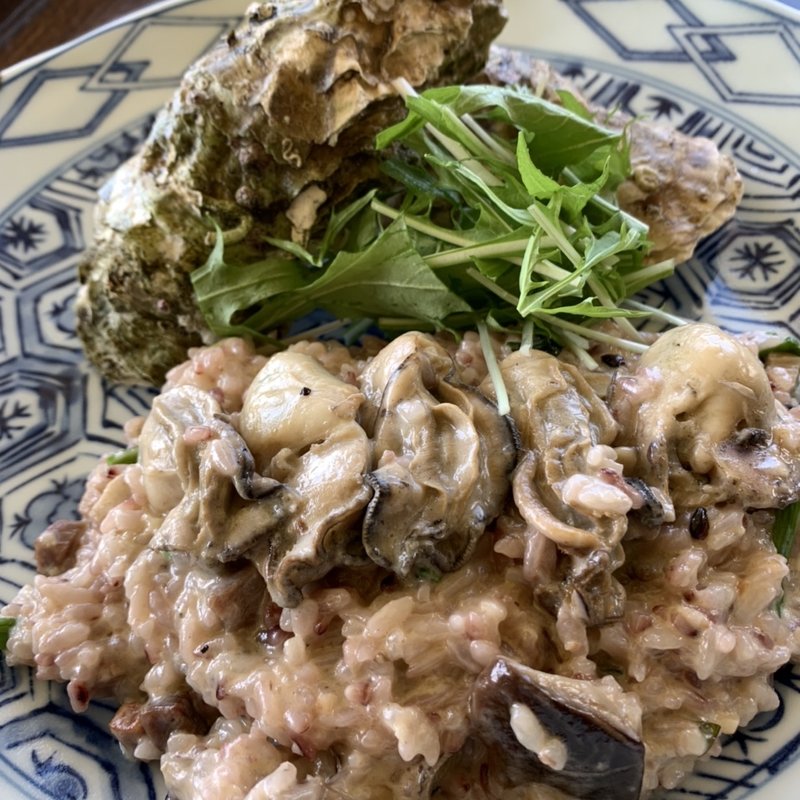 牡蠣のクリームリゾット(マーロウ 秋谷本店)