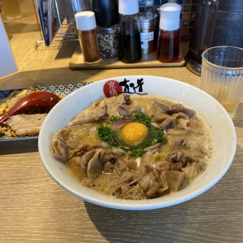 肉そばと焼豚焼飯(京橋真道)