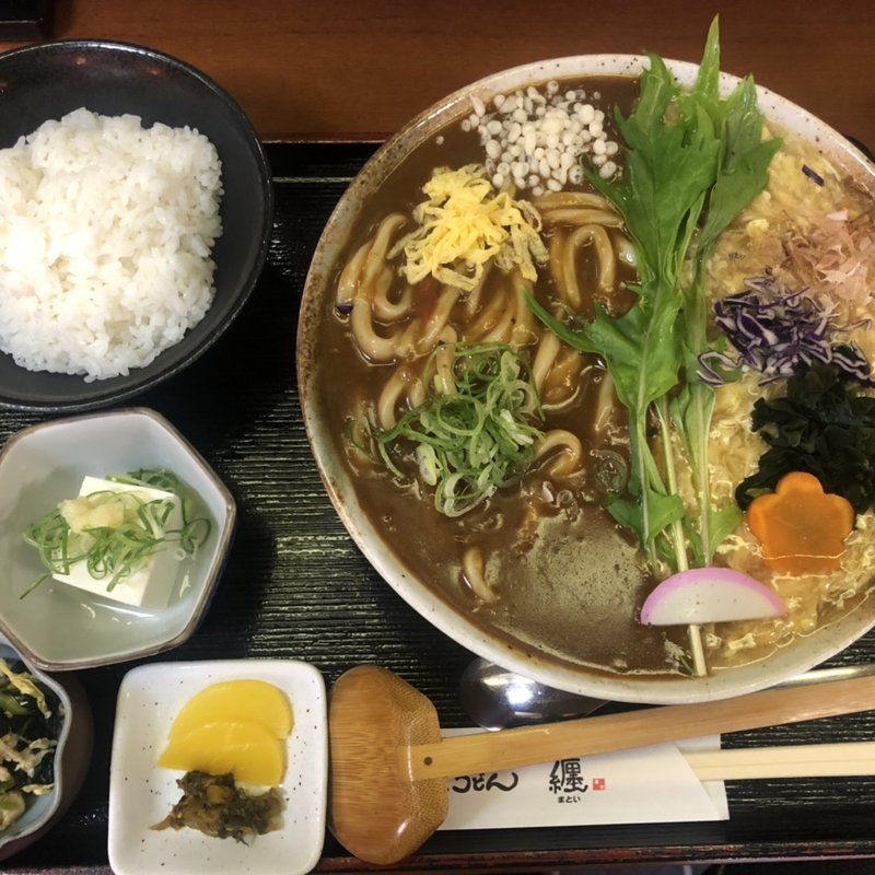 卵あんカレーうどん(京うどん 纏)