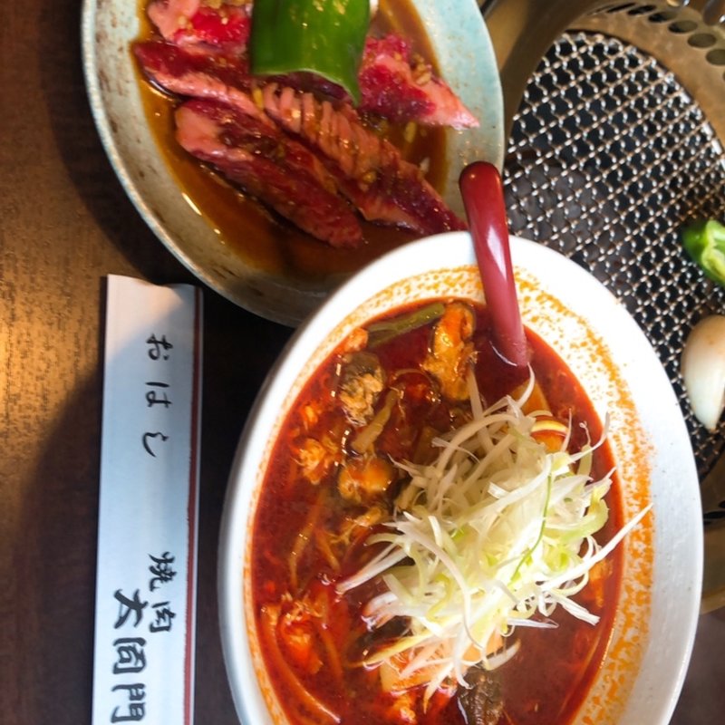 カルビラーメン　ランチセット(焼肉大同門大曲店)