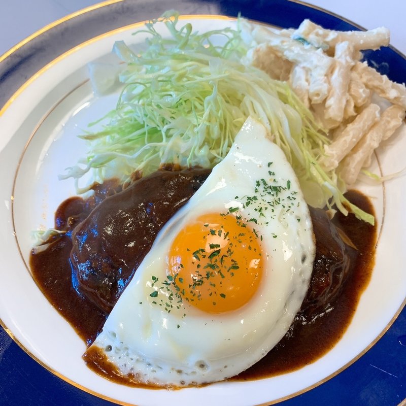 ハンバーグステーキランチ(キッチンニュー早苗)