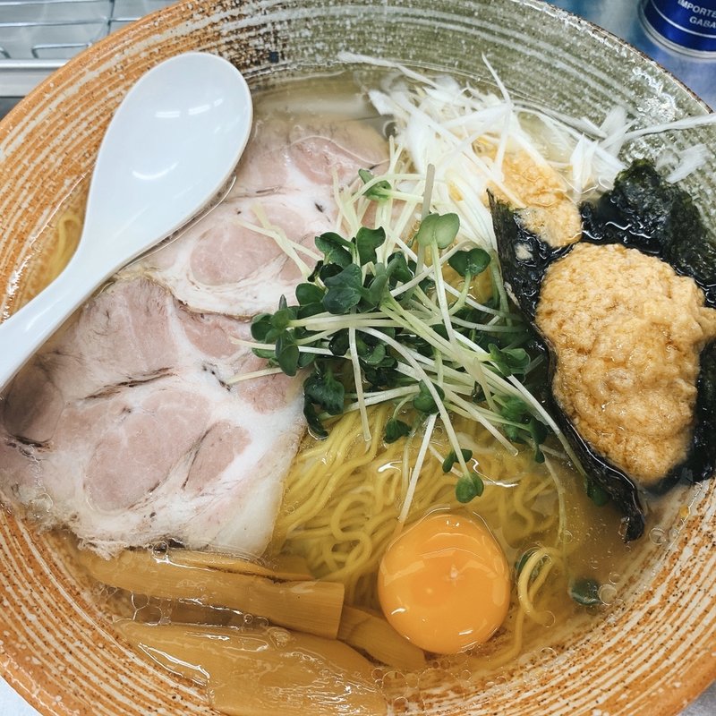 鮟鱇の塩ラーメン(覆麺 智 （ふくめん とも【旧店名】覆麺）)