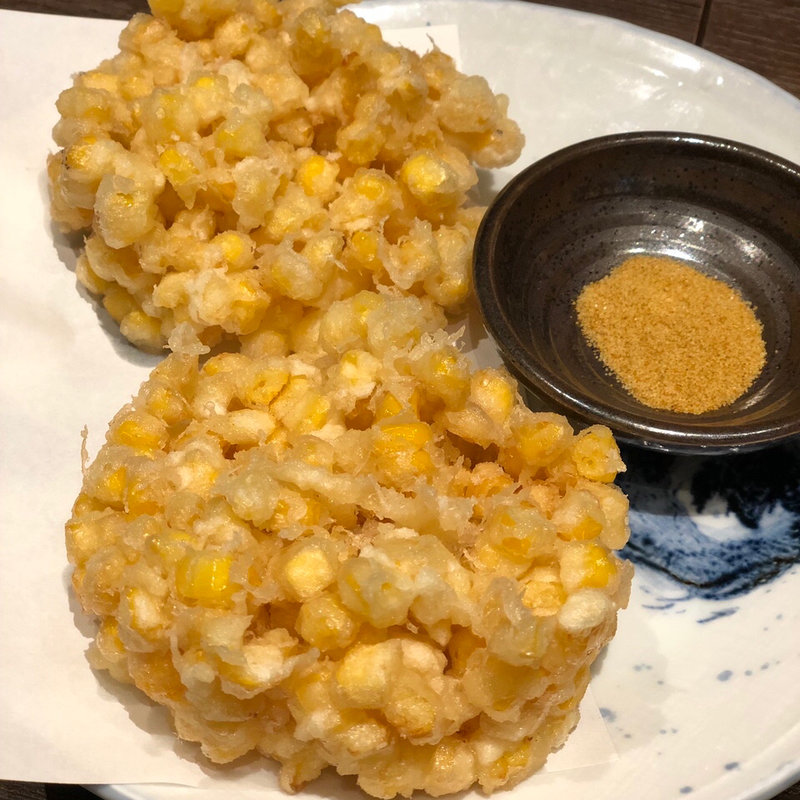 とうもろこしかき揚げ(駒八 ムスブ総本店)