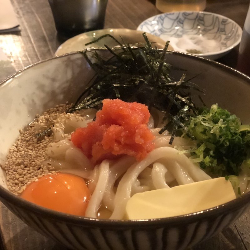 明太釜玉(うどん屋 麦~バク~)