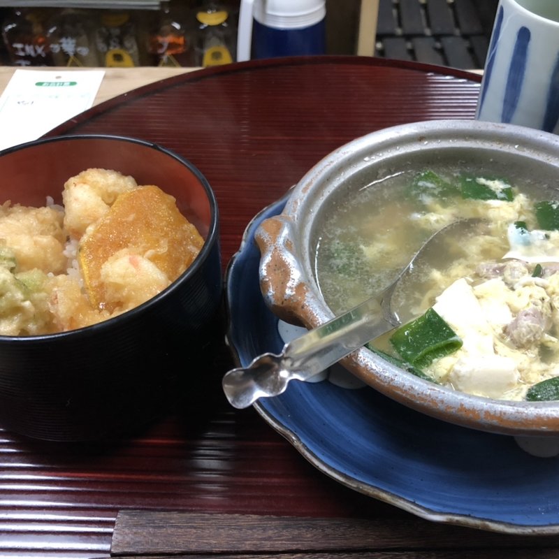 ミニ鴨鍋ミニ天丼セット(天婦羅・一品料理 新喜楽 東店)