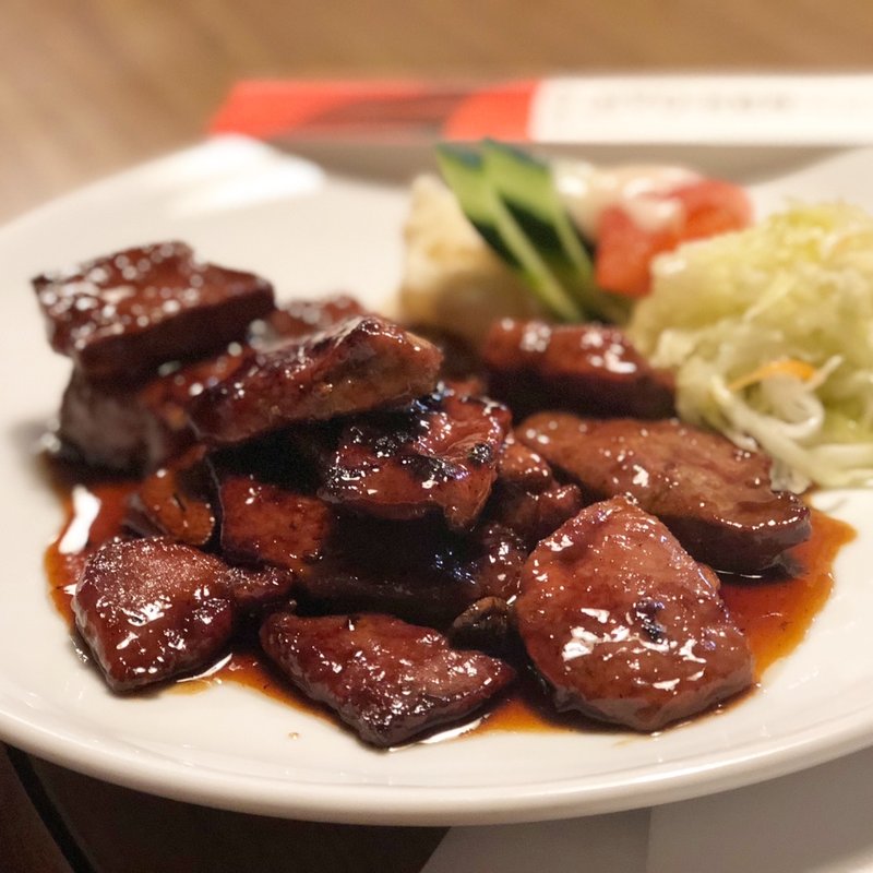 レバーのタレ焼き(洋食の店自由軒)