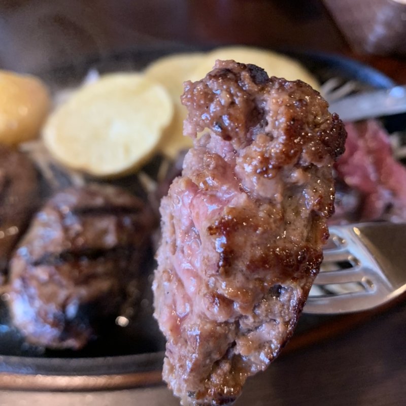 ハンバーグ、牛ハラミステーキ(バルクビーフ横浜本店)