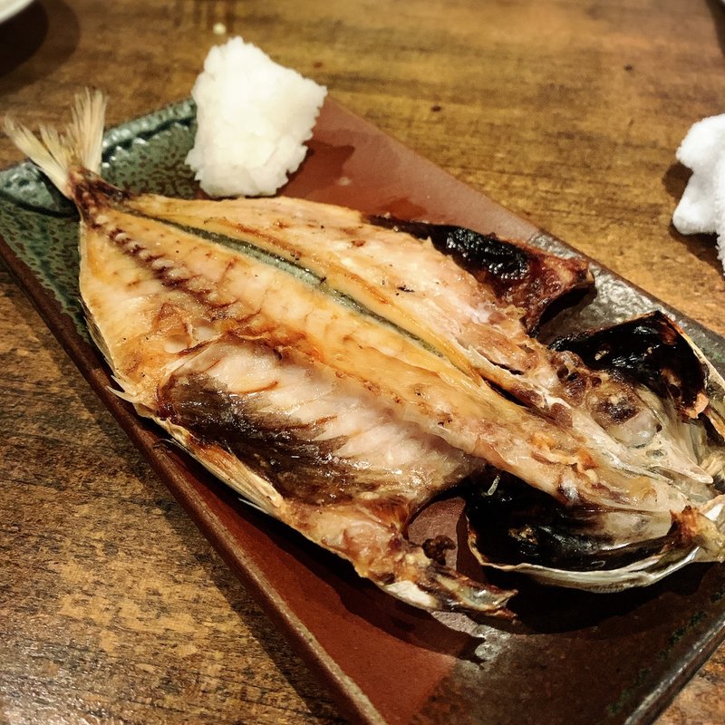 鯵の干物(赤○中目黒｜居酒屋)