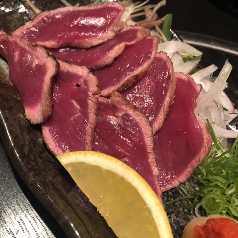 ダチョウのたたき(季節料理 さつまふじ 深江店 （きせつりょうり さつまふじ）)