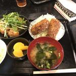 煮魚＋カキフライ(魚と肴 わぶ)