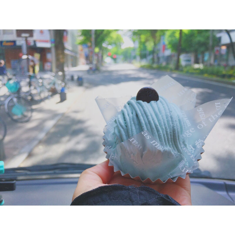 チョコミントモンブラン(カフェ・ベローチェ栄四丁目広小路通店)