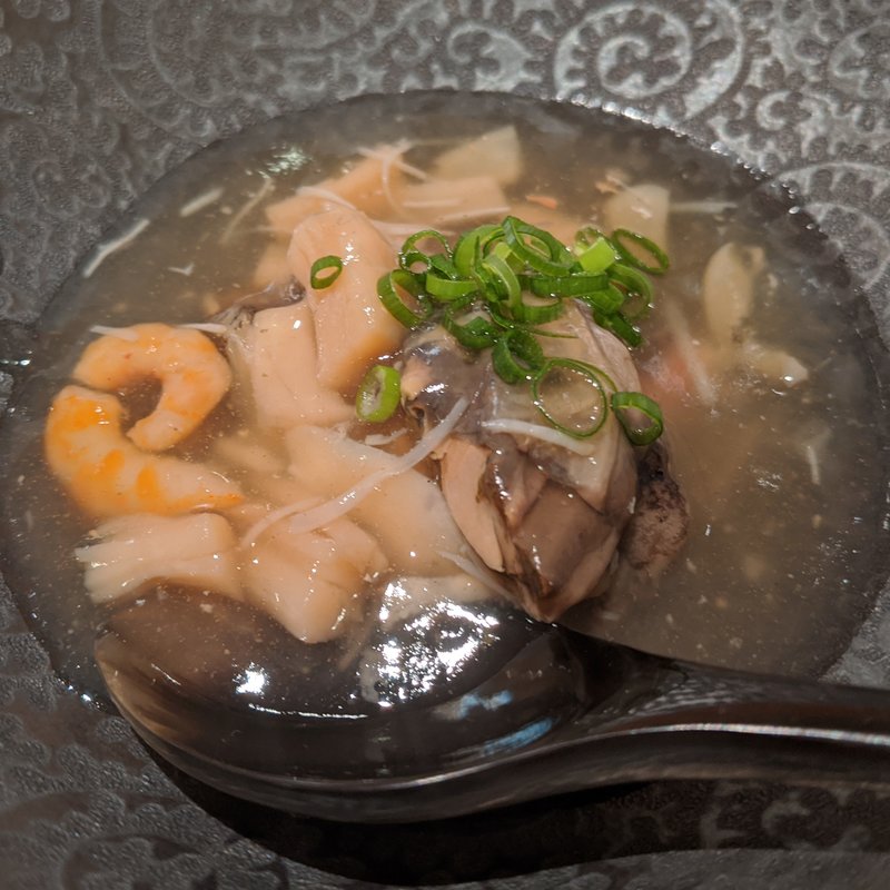 アワビ蟹あんかけ(波やし)