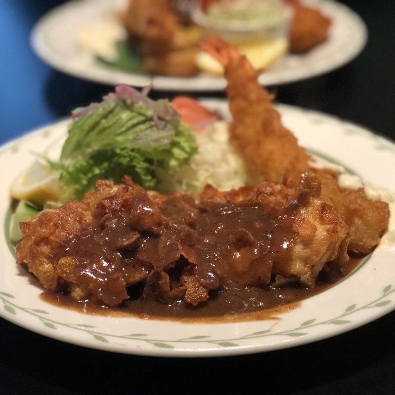 コーンフレークチキンカツ（エビフライトッピング）(enu's kitchen)