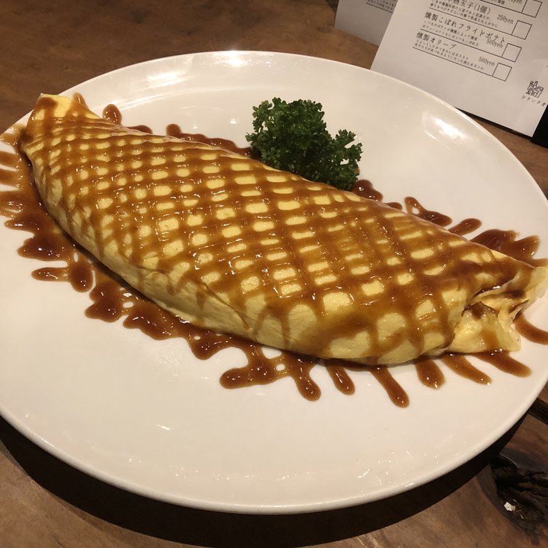 カニのオムレツリゾット(燻製キッチン)