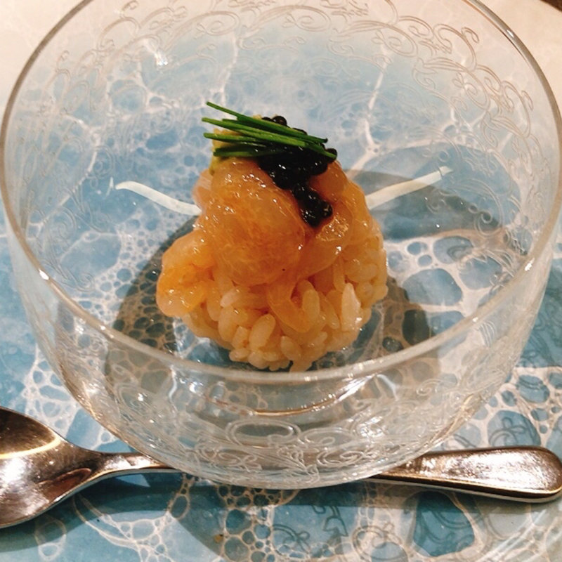 白海老のお寿司(銀座大石)