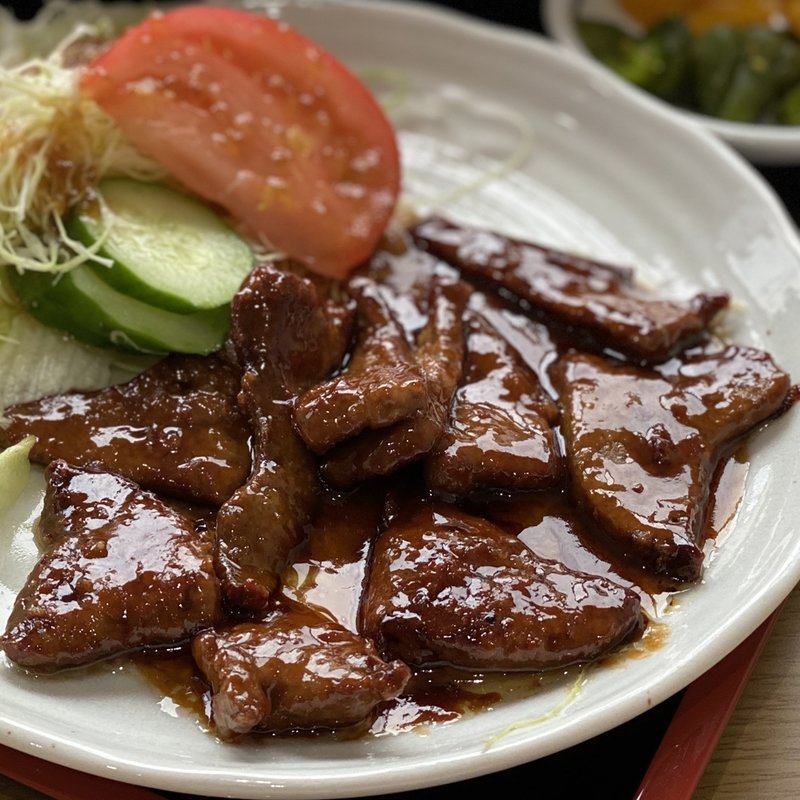 豚レバ焼定食(おふくろ )