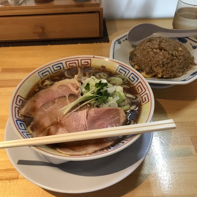 サバ醤油半チャーシューセット(サバ6製麺所 阪急梅田店)