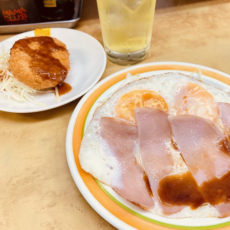 ハムエッグ(信濃路 鶯谷店)