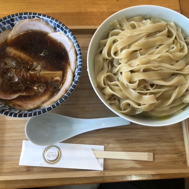 豚カツオ鶏生醤油つけそば まんぷく（麺2倍、肉2倍）(自家製麺と定食 弦乃月)