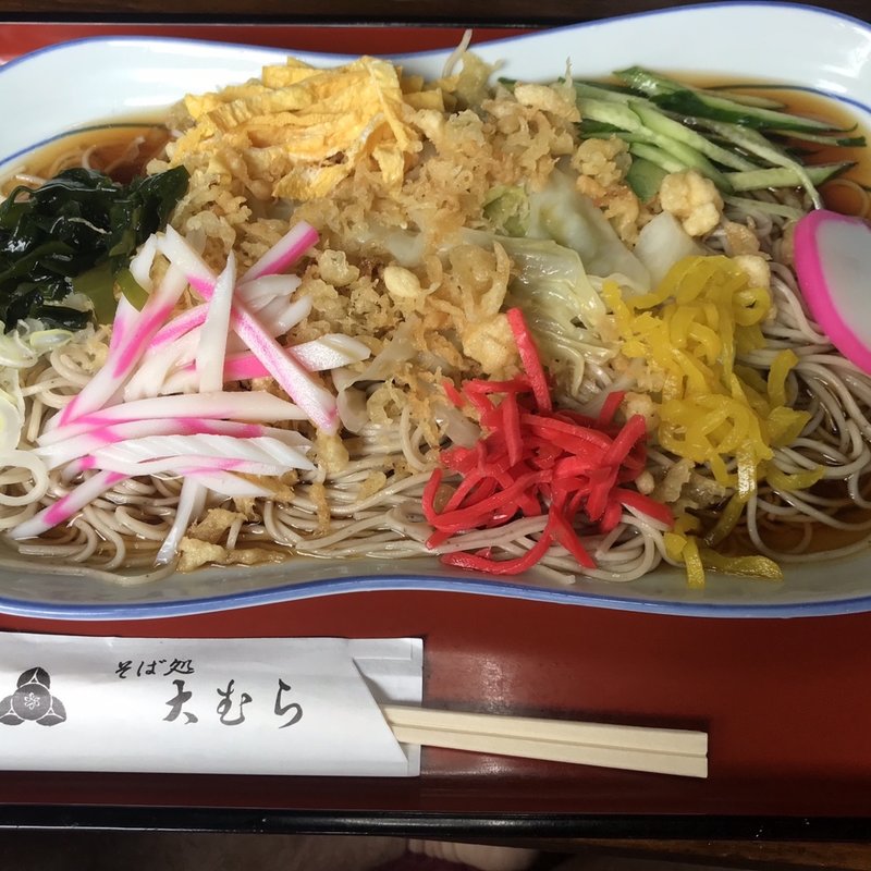 冷やしたぬきそば大盛り(大むら)