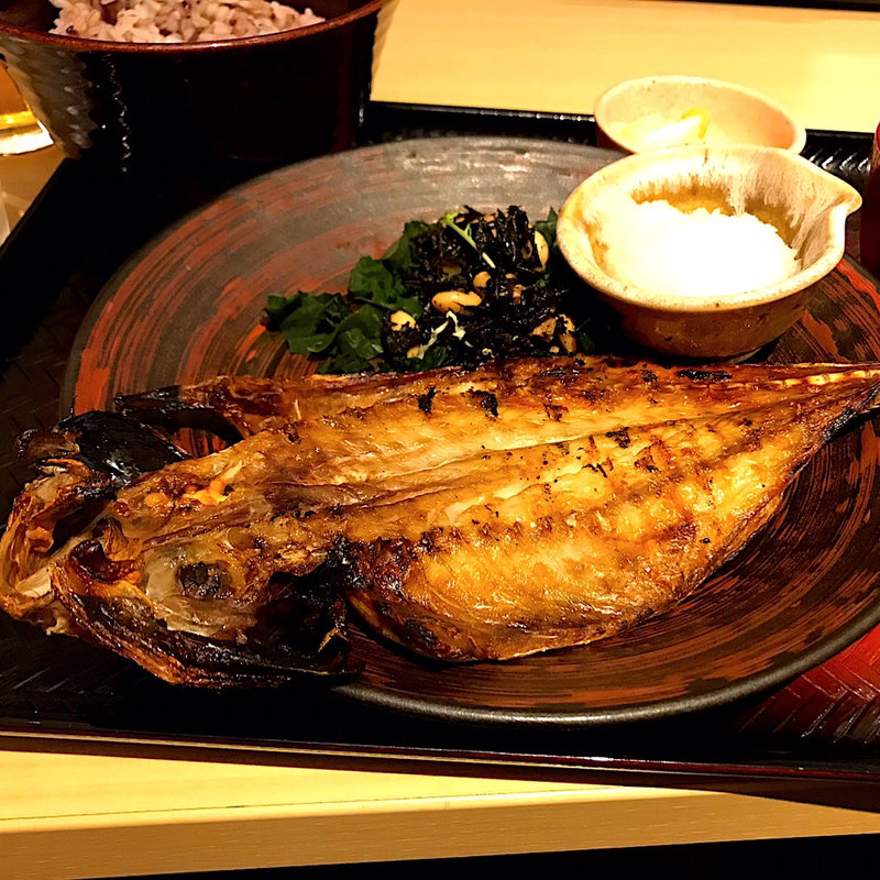 鯵の炭火焼き定食(大戸屋 仙台エスパル店 )