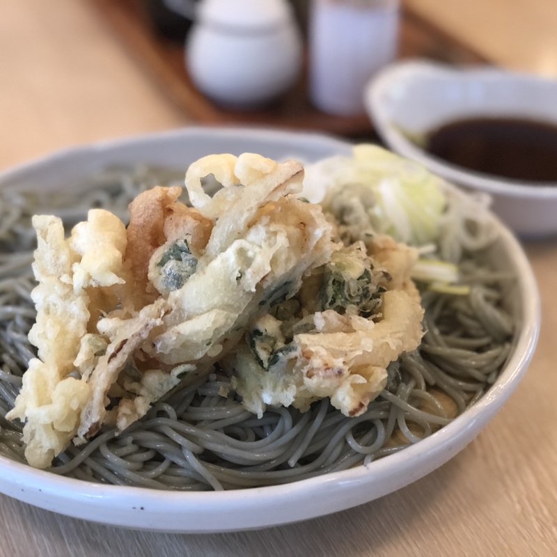 かき揚げそば（冷）(越後十日町そば がんぎ 新川一丁目店)