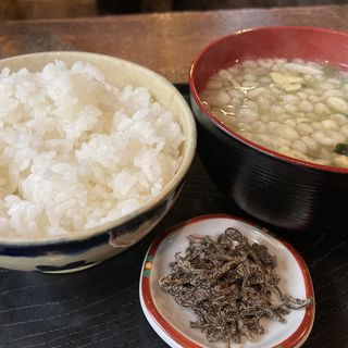 ご飯セット（味噌汁・塩昆布付）(鉄板焼まねき)