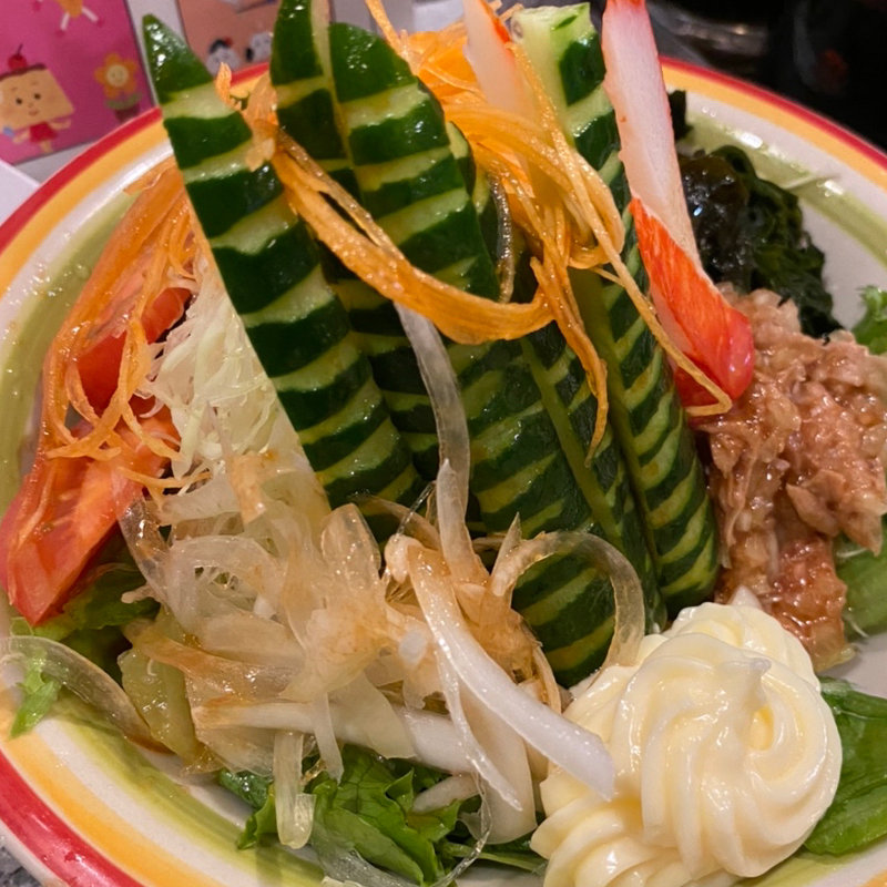 名物親方サラダ(たぬき 川口)