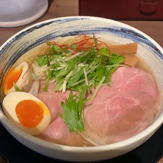 飛魚マグロ節ラーメン 味玉つき(麺屋 マルヨシ)