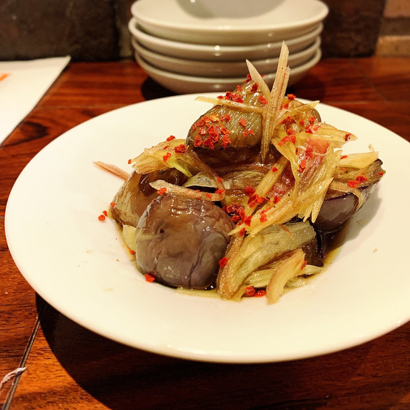 茄子とみょうがのあげびたし(いが嵐倉庫 )