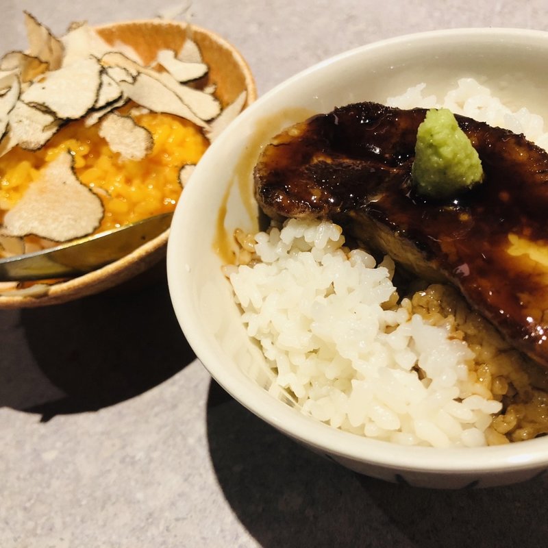 トリュフ卵がけご飯とフォアグラ丼のセット(十番右京 恵比寿店)