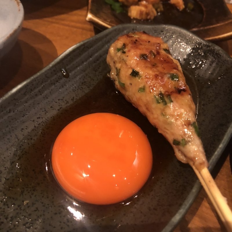 なんこつつくね　月見(炭火焼とり えんや 難波店)