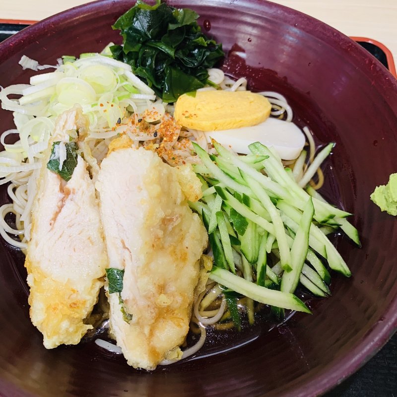 サラダチキン天そば(四谷　政吉 （ 【旧店名】政吉そば）)