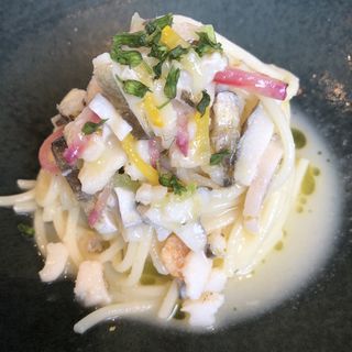 島鱧と三浦夏野菜の冷製パスタ(DRAWING HOUSE OF HIBIYA)