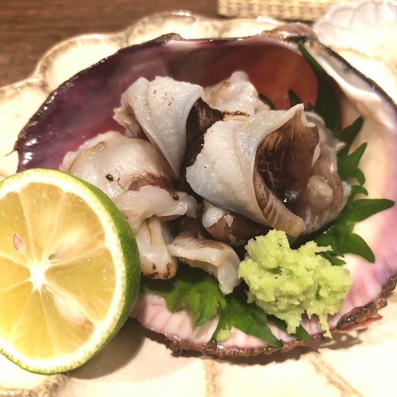 とり貝造り(酒処てらやま)