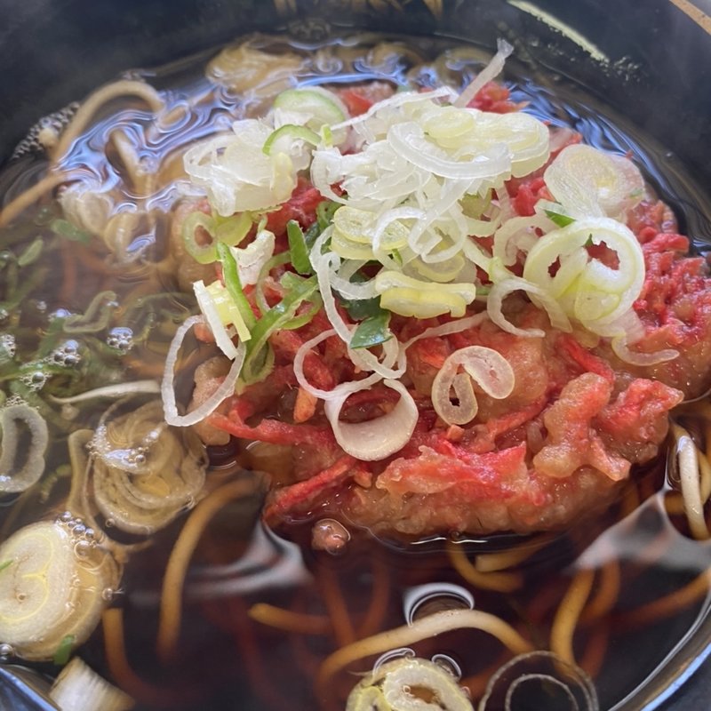 紅しょうが天 そば(そばのスエヒロ 八丁堀店)